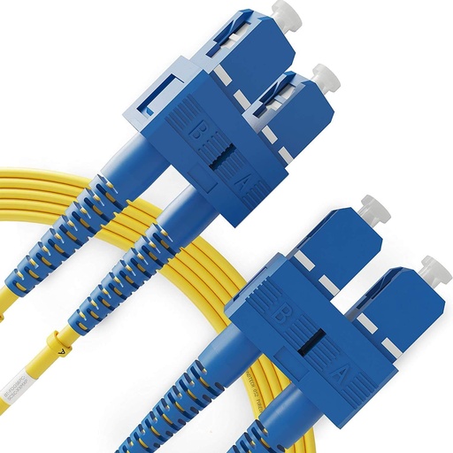 [BTPSCASCA-6DIC-60M] Fiber Patch Cable Single Mode, OS2 9/125 G.657.A2, 3.0mm LSZH  ( 1 Pack ) (SC/APC, SC/APC, Duplex, 60 m)